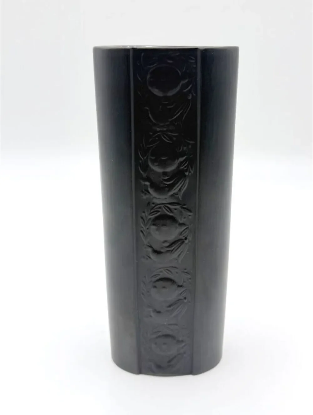 Vintage Rosenthal Studio Linie Porcelaine Noire Bjorn Wiinblad Black Faces Vase